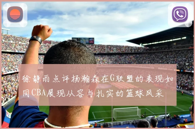 徐静雨点评杨瀚森在G联盟的表现如同CBA展现从容与扎实的篮球风采